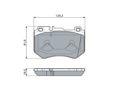 Brake pad set, disc brake BP2829 Bosch