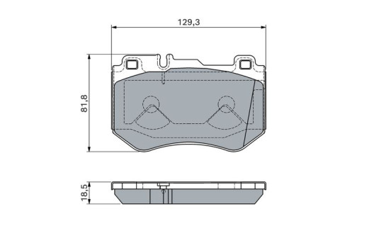 Brake pad set, disc brake BP2829 Bosch