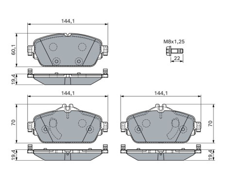 Brake pad set, disc brake BP2830 Bosch, Image 5