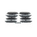 Brake pad set, disc brake BP2831 Bosch