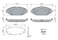 Brake pad set, disc brake BP2831 Bosch