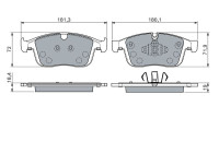 Brake pad set, disc brake BP2833 Bosch