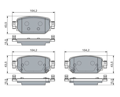 Brake pad set, disc brake BP2836 Bosch, Image 5