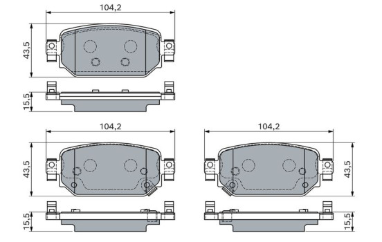 Brake pad set, disc brake BP2836 Bosch, Image 5