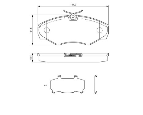 Brake Pad Set, disc brake BP284 Bosch, Image 6