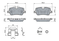 Brake pad set, disc brake BP2844 Bosch