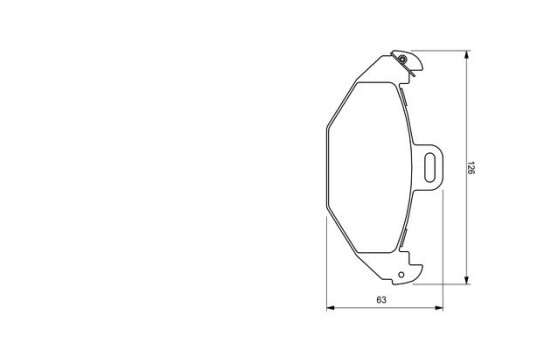 Brake Pad Set, disc brake BP285 Bosch, Image 3