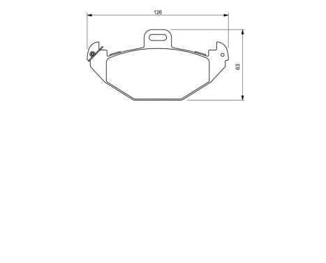 Brake Pad Set, disc brake BP285 Bosch, Image 8