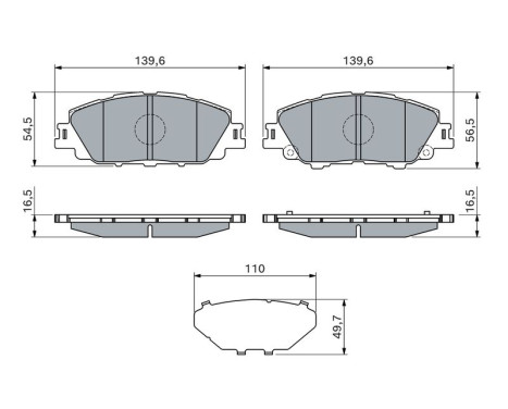 Brake pad set, disc brake BP2850 Bosch, Image 5