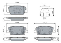 Brake pad set, disc brake BP2851 Bosch