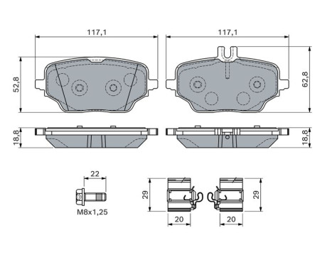 Brake pad set, disc brake BP2852 Bosch, Image 5