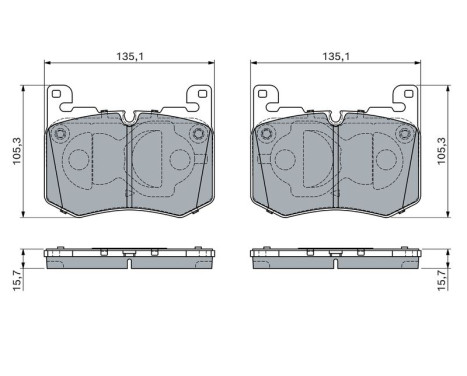Brake pad set, disc brake BP2854 Bosch, Image 5