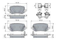 Brake pad set, disc brake BP2859 Bosch