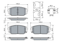 Brake pad set, disc brake BP2862 Bosch