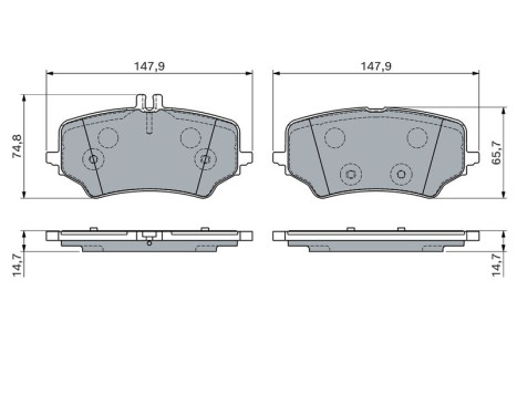 Brake pad set, disc brake BP2865 Bosch, Image 5