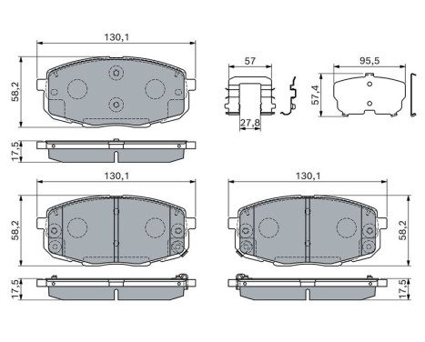 Brake pad set, disc brake BP2866 Bosch, Image 5