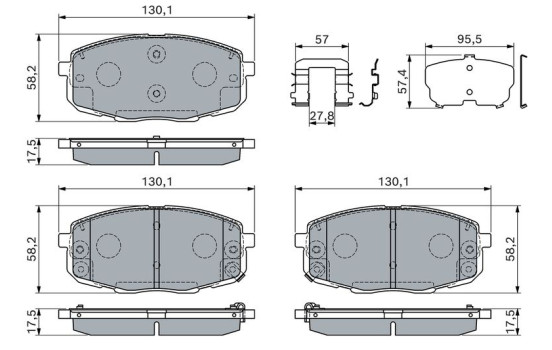 Brake pad set, disc brake BP2866 Bosch, Image 5