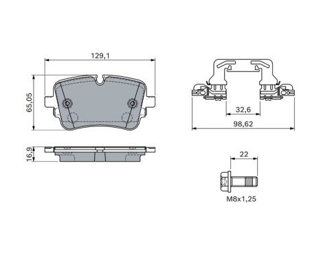 Brake pad set, disc brake BP2871 Bosch, Image 5