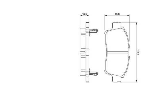 Brake Pad Set, disc brake BP288 Bosch, Image 3