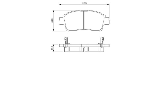 Brake Pad Set, disc brake BP288 Bosch, Image 8