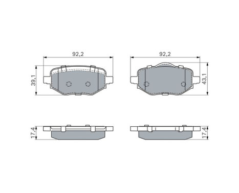 Brake pad set, disc brake BP2881 Bosch, Image 5