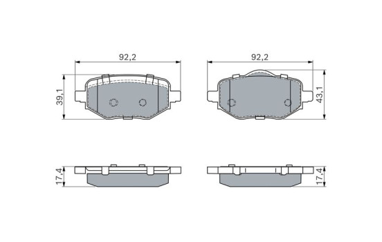 Brake pad set, disc brake BP2881 Bosch, Image 5