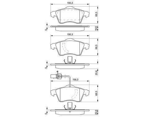 Brake Pad Set, disc brake BP289 Bosch, Image 8