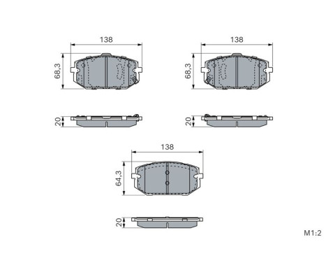 Brake pad set, disc brake BP2890 Bosch, Image 5