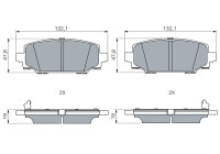 Brake pad set, disc brake BP2894 Bosch