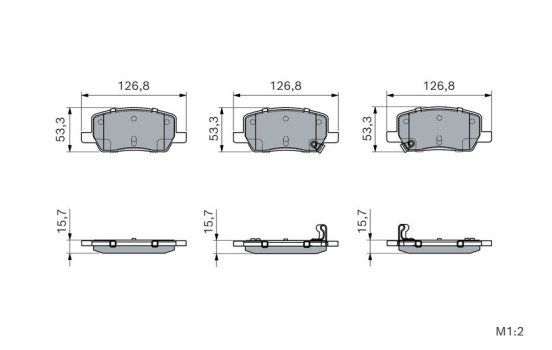 Brake pad set, disc brake BP2895 Bosch, Image 5