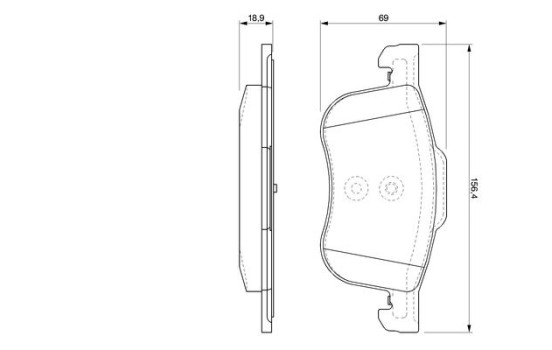 Brake Pad Set, disc brake BP291 Bosch, Image 3