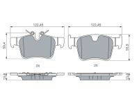 Brake pad set, disc brake BP2915 Bosch
