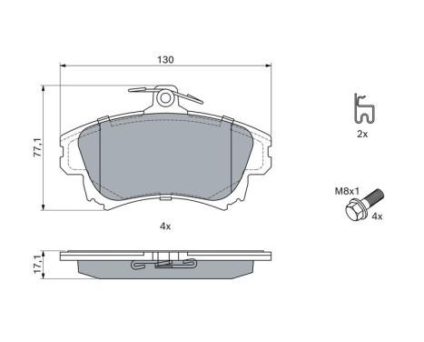 Brake Pad Set, disc brake BP292 Bosch, Image 7