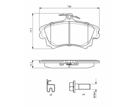 Brake Pad Set, disc brake BP292 Bosch, Image 8