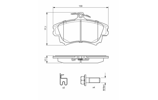 Brake Pad Set, disc brake BP292 Bosch, Image 8