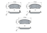 Brake pad set, disc brake BP2921 Bosch