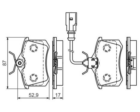 Brake Pad Set, disc brake BP293 Bosch, Image 5