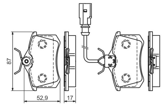 Brake Pad Set, disc brake BP293 Bosch, Image 4