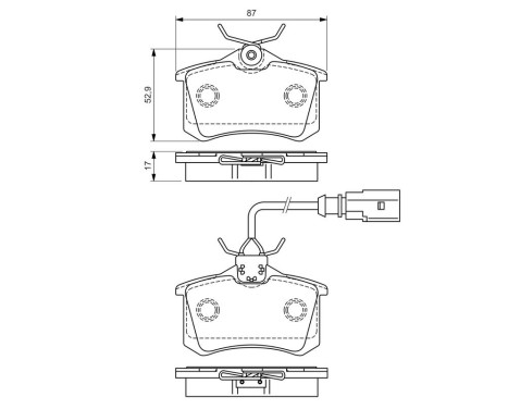 Brake Pad Set, disc brake BP293 Bosch, Image 6