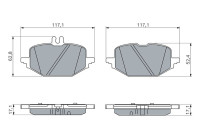 Brake pad set, disc brake BP2948 Bosch