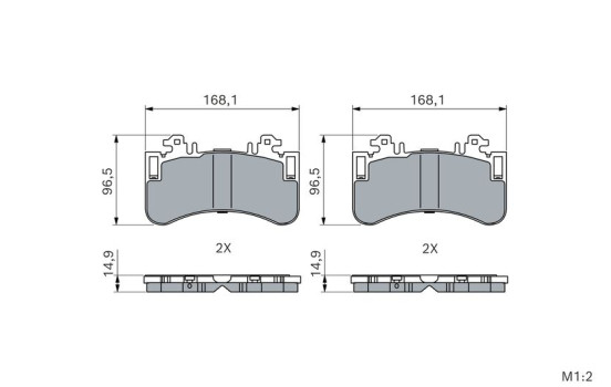 Brake pad set, disc brake BP2950 Bosch, Image 5