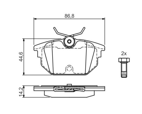 Brake Pad Set, disc brake BP296 Bosch, Image 7