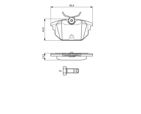 Brake Pad Set, disc brake BP296 Bosch, Image 8
