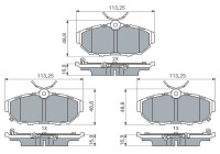 Brake pad set, disc brake BP2962 Bosch