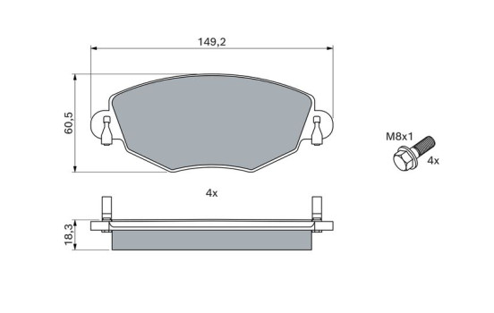 Brake Pad Set, disc brake BP297 Bosch, Image 5