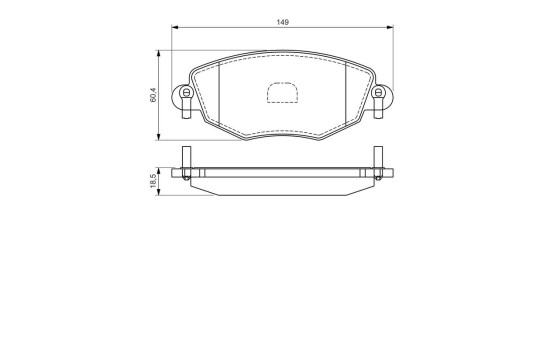 Brake Pad Set, disc brake BP297 Bosch, Image 6