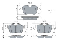Brake pad set, disc brake BP2975 Bosch