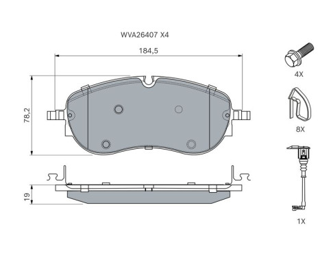 Brake pad set, disc brake BP2979 Bosch, Image 5