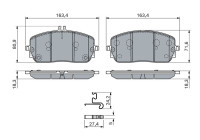 Brake pad set, disc brake BP2980 Bosch