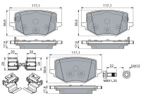Brake pad set, disc brake BP2981 Bosch
